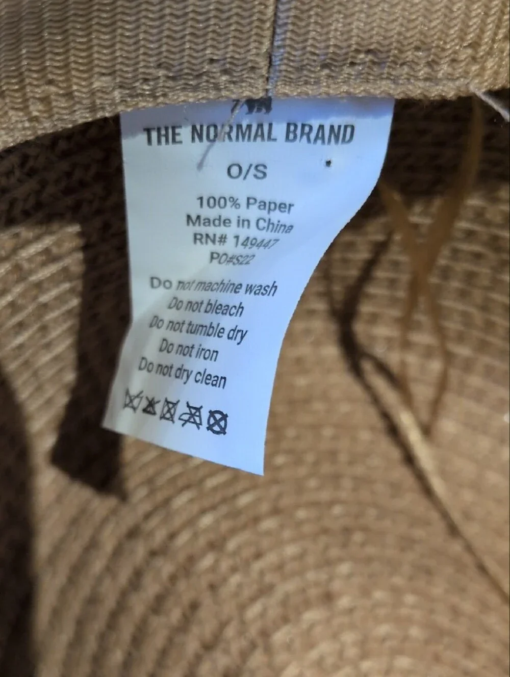 The Normal Brand Wide-Brim Straw Sun Hat with Black Band - Beige